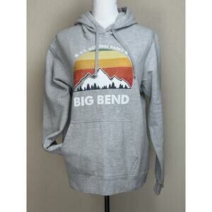 Big Bend U.S. National Parks Hoodie Unisex Sz M Gray Long Sleeve
